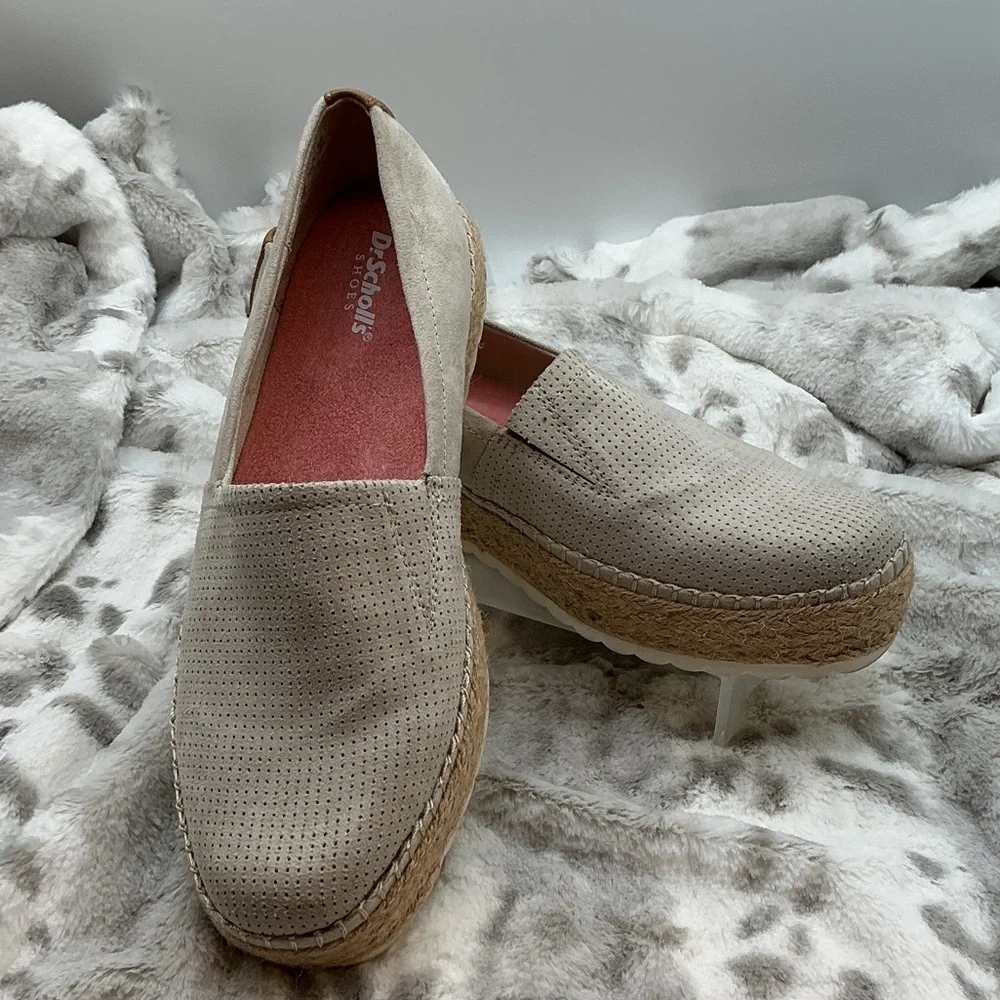Dr. Scholl's Women's Sunray Espadrille Loafer - Light Grey, slip-on, size 7.5